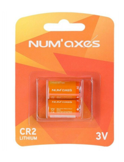 NUM'AXES, Pile lithium CR2 x 2
