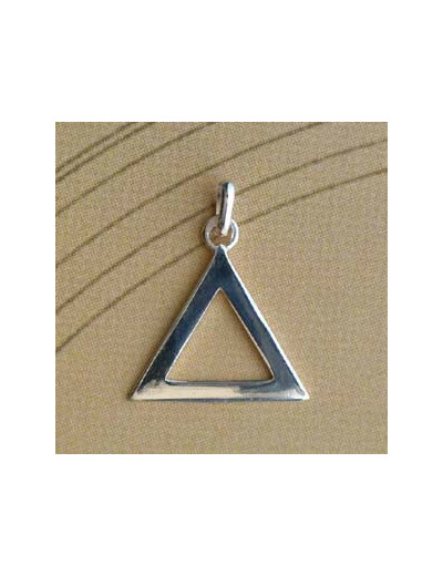 Pendentif triangle évidé en argent