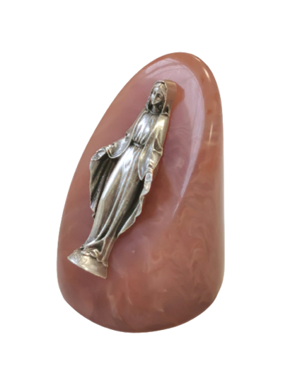 Bloc en Onyx rose 3.2x5.2cm - V. Miraculeuse