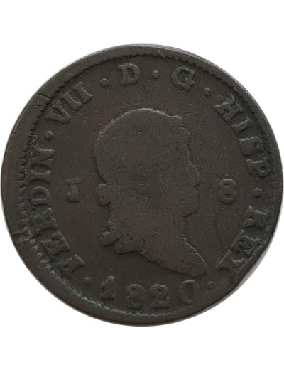 ESPAGNE 8 MARAVEDIS 1820 TB (W491) N3