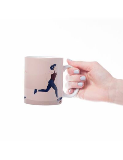 Tasse ou mug de course "Une femme qui court" - Personnalisable