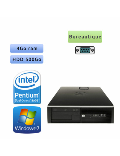 Hp 8200 Elite SFF - Windows 7 - G630 4GB 500GB - Port Serie - PC Tour Bureautique Ordinateur