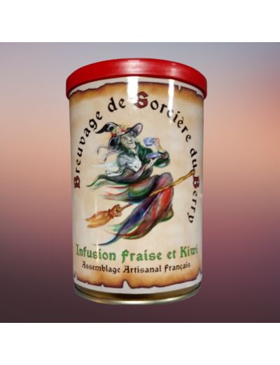 Breuvage de Sorcière du Berry - infusion Fraise Kiwi - 120gr - Le Croquet de Charost