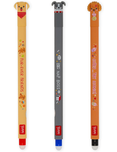 LEGAMI - Lot de 3 stylos gel effaçables Fur-ever Friends