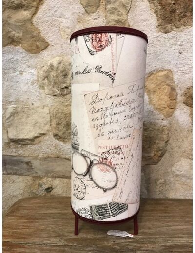 Lampe  cylindrique en papier *monument parisien*