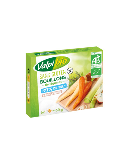 Bouillon de légumes Bio sans gluten-6x10g-Valpi Bio