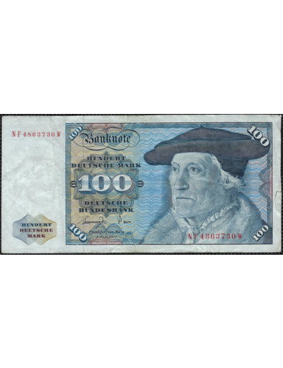 ALLEMAGNE 100 DEUTSCHE MARK 1-6-1977 SERIE NF TB+ (W34b)