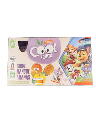 Cool Fruits Pomme Mangue Ananas 12x90g Bio
