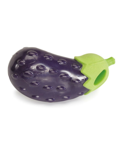 Jouet chien, Aubergine en TPE - 13.5cm