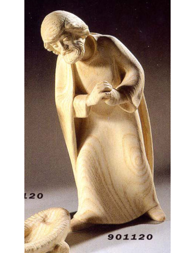 Joseph pour crèche 13cm bois naturel