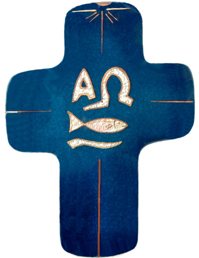 Alpha et Omega 11,3X8,3cm - EMAUX DU LIBAN