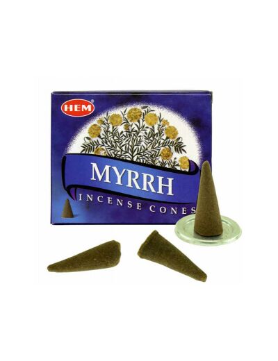 Encens de Myrrhe 10 cônes d'encens Hem