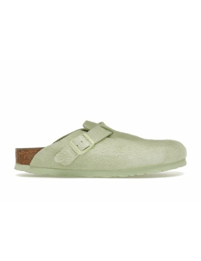 Birkenstock Boston Suede Faded Lime