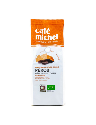 Café Arabica Pérou Doux et Fruité moulu Bio 250g