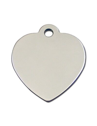 Grand coeur chrome - 3.5x3.5cm