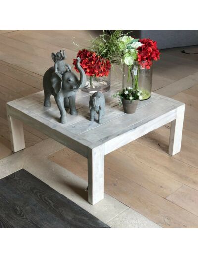 Table basse Catane bois 80x80x35cm