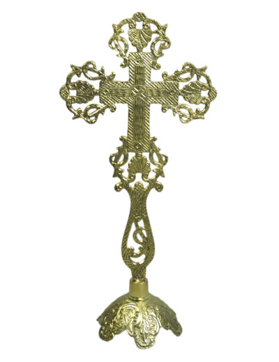 Croix sur Pied en Bronze 28cm