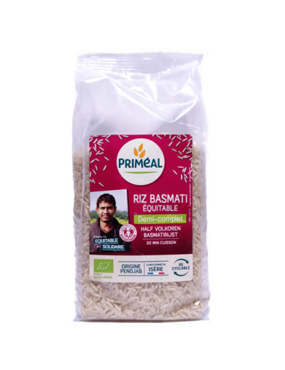 Riz Basmati Demi-Complet Bio 500g