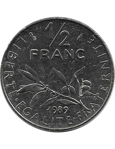 FRANCE 1/2 FRANC ROTY 1989 SUP