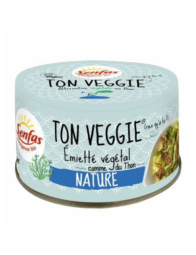 Ton Veggie Nature Émietté Végétal Bio 120g–Senfas