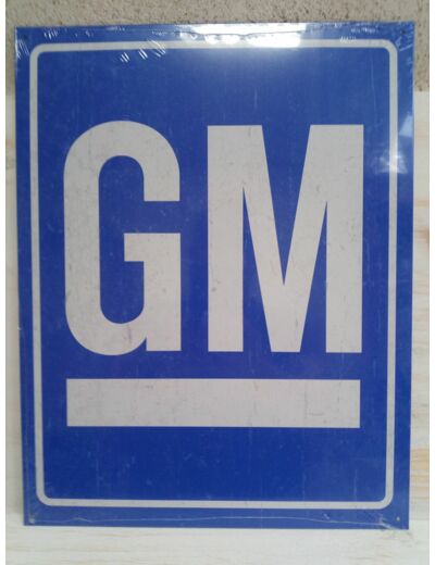 Plaque métal - Général Motors - 31.5 x 40cm - Décoration US.