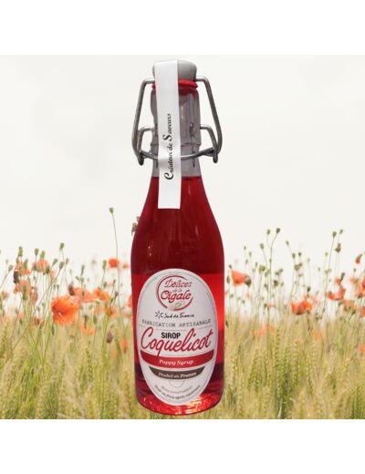 Sirop de coquelicot - 250 ml - Bouteille verre