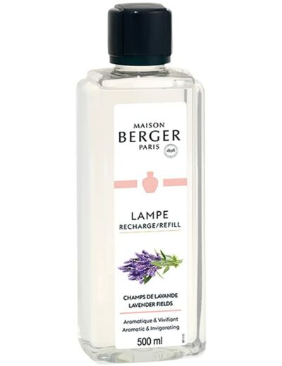 Lampe Berger - Parfum CHAMPS DE LAVANDE - 500 ml - Recharge de parfum pour Lampe Berger