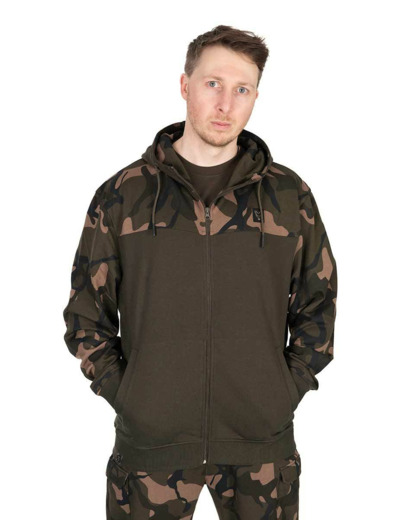 zip split LW hoody kaki / camo