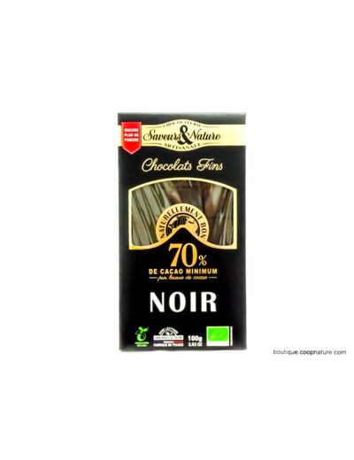 Chocolat Noir 70% Bio 80g