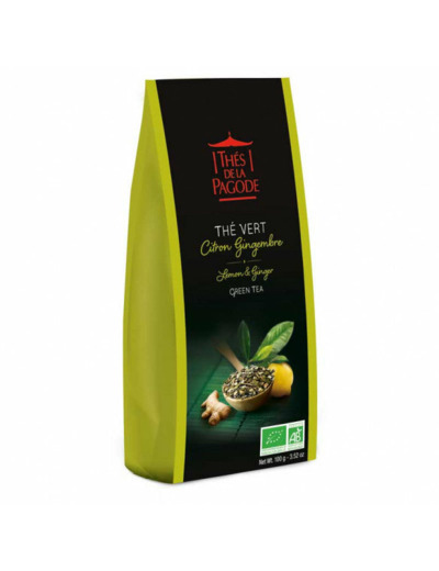 Thé vert Citron Gingembre Bio-100g-Thé de la Pagode