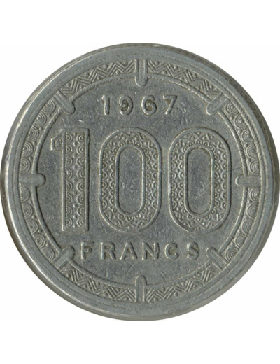 B.C.E.A.E 100 FRANCS 1967 TB+