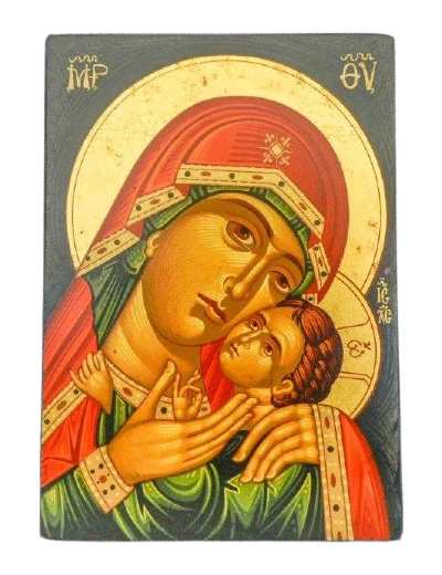 Icône sérigraphiée MDF  18*24 CM- KORSUN ROUGE