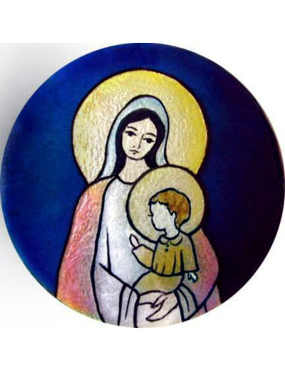 Vierge du Bon Secours sans fleur D10,5cm - EMAUX DU LIBAN
