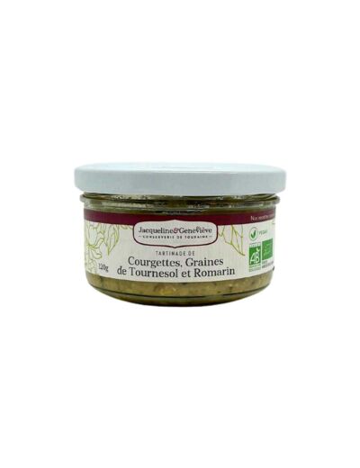 Tartinade de courgettes, graine de tournesol et Romarin BIO