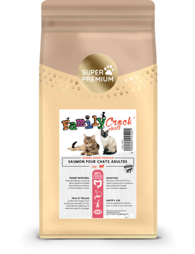 Croquettes SUPER PREMIUM au saumon pour chats adultes - 2 tailles
