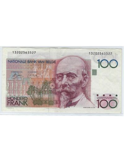 BELGIQUE 100 FRANCS NON DATE (1978-81) SIGNATURE 3 ET 9 TTB 527