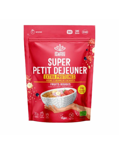 Super Petit Déjeuner Extra Protéiné Fruits Rouges Bio-Iswari