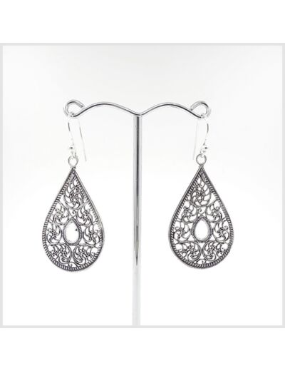 Boucles d'oreilles en argent massif