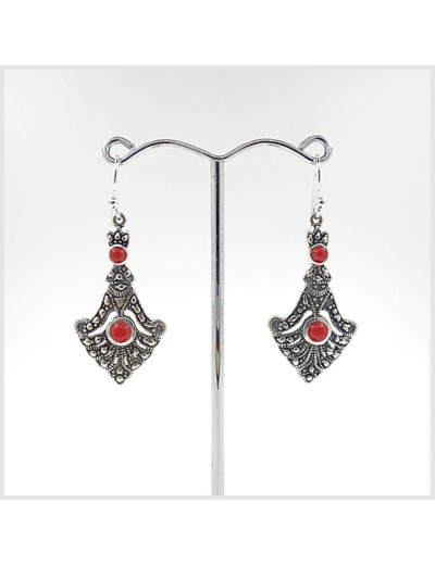 Boucles d'oreilles Gorgone et Argent Massif