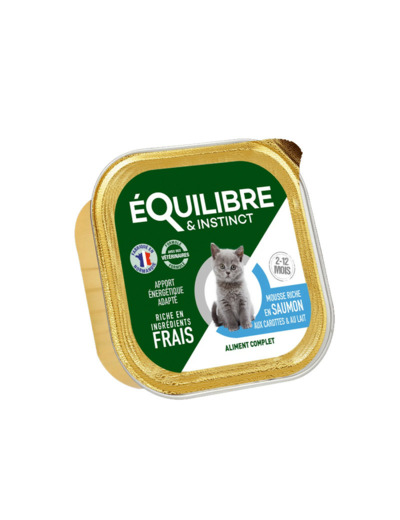 Équilibre & Instinct CHATON, Mousse riche en saumon & aux carottes - 85g