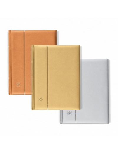 CLASSEUR TIMBRES COMFORT 64 PAGES BLANCHES EDITION METALLIQUE 3 couleurs