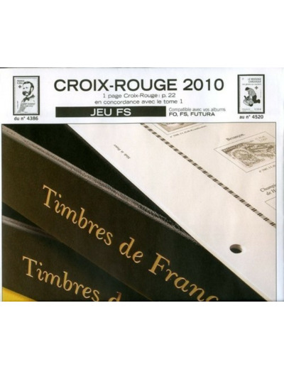 FEUILLE COMPLEMENTAIRE CROIX ROUGE 2010 FS (JEUX SANS POCHETTE) YVERT ET TELLIER