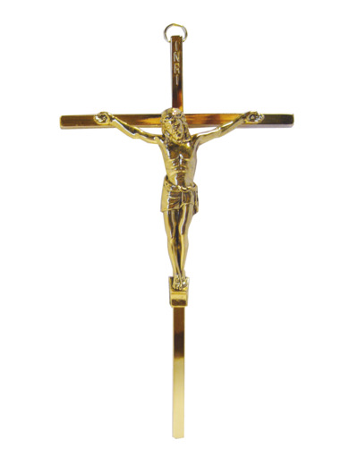 Crucifix en Métal 20cm - DORE