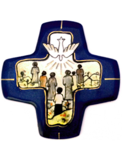 Croix de communauté 9,7X9,7cm - EMAUX DU LIBAN