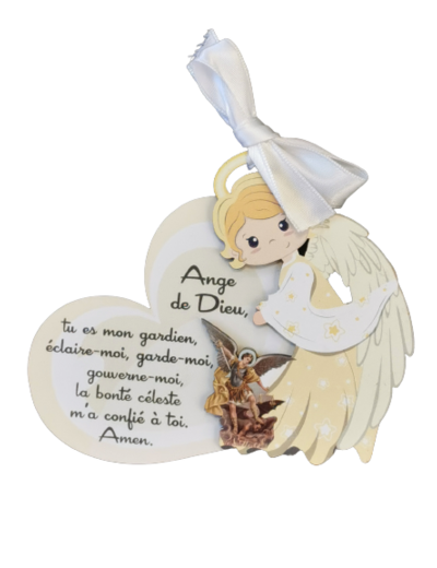 Plaque enfant en Bois 13x10cm - St Michel