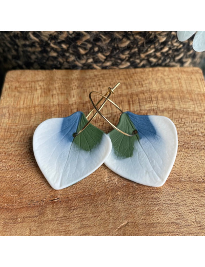 Boucles d'oreille créoles en porcelaine Marie Courtillat