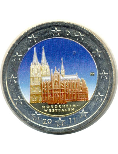 ALLEMAGNE 2011 2 EURO COLORISEE COMMEMORATIVE RHENANIE  SUP