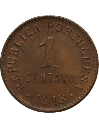 PORTUGAL 1 CENTAVO 1918 TTB+ (W565)