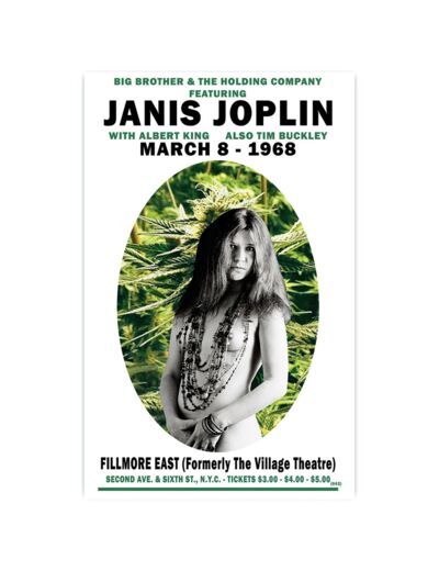 Affiche Janis Joplin 1968