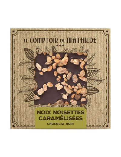 Tablette Chocolat Noir Noix Noisettes Caramélisées